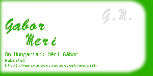 gabor meri business card
